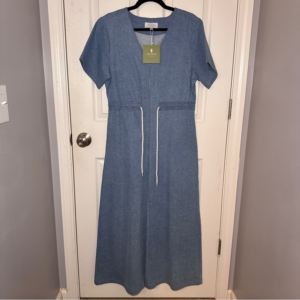 NWT Olivia by Livro Denim Farrah Jumpsuit